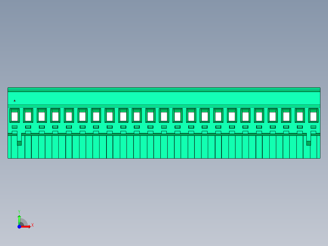 DEGSON 2EDG 系列 5.0mm 可插拔接线端子组-2EDGKA-5.0-23P-14-00AH前视图