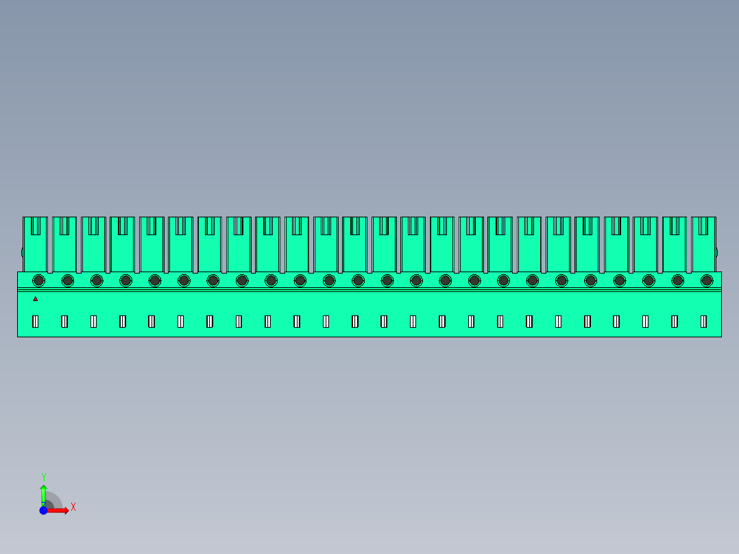 DEGSON 15EDG 系列 3.5mm 插拔式接线端子 FullPack-15EDGA-3.5-24P-14-00AH前视图