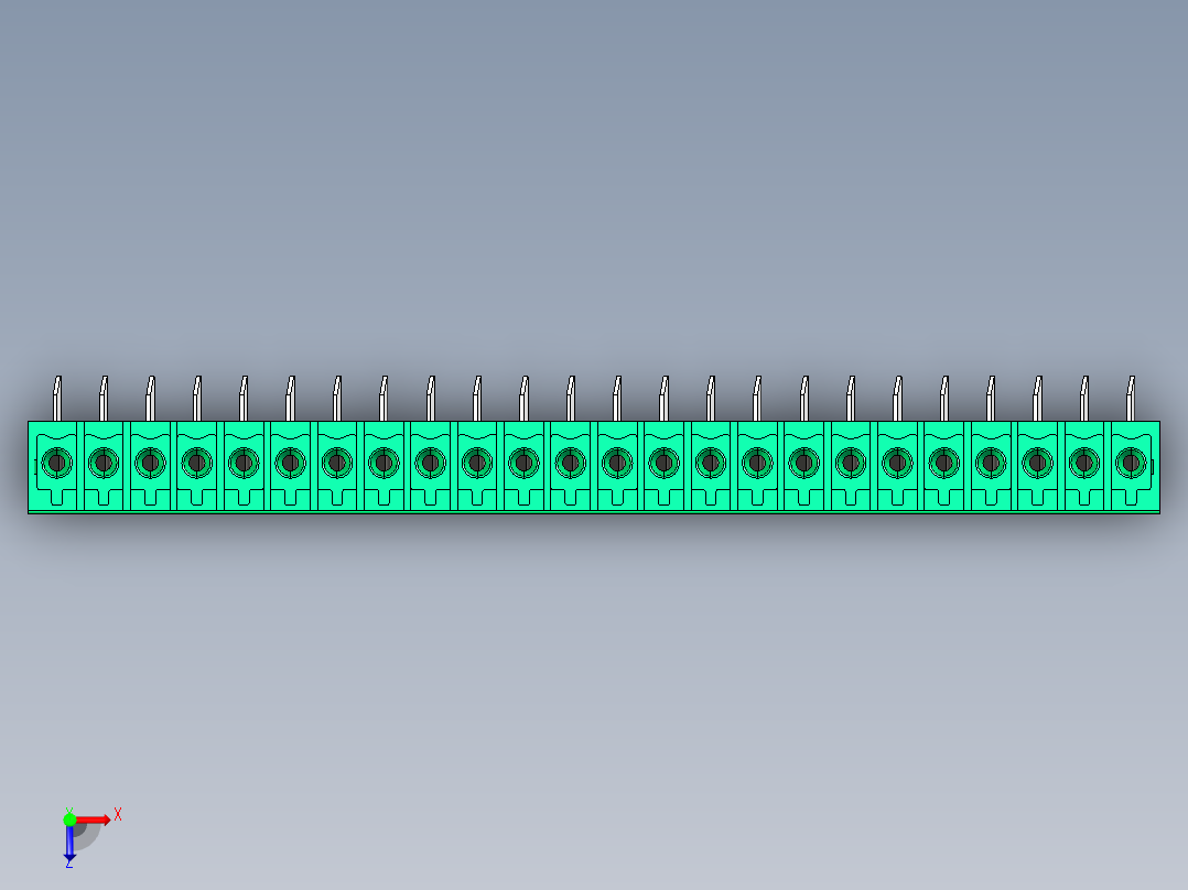 DEGSON 15EDG 系列 3.5mm 插拔式接线端子 FullPack-15EDGA-3.5-24P-14-00AH俯视图