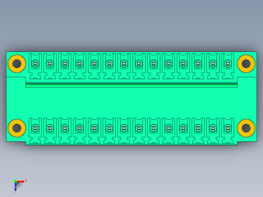 DEGSON 15EDG（公头） 3.5mm 螺钉锁紧，插拔式接线端子 FullPack-15EDGVTM-3.5-28P-14-00AH俯视缩略图