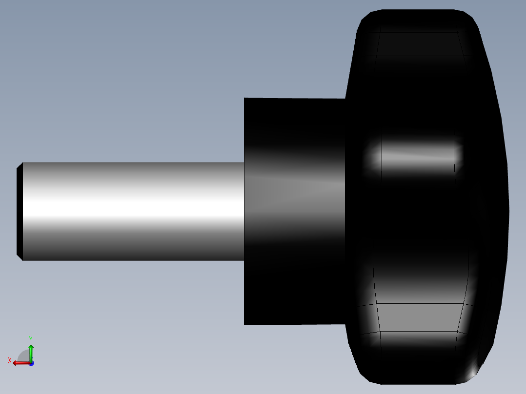塑五星把手(鼎业)后视图