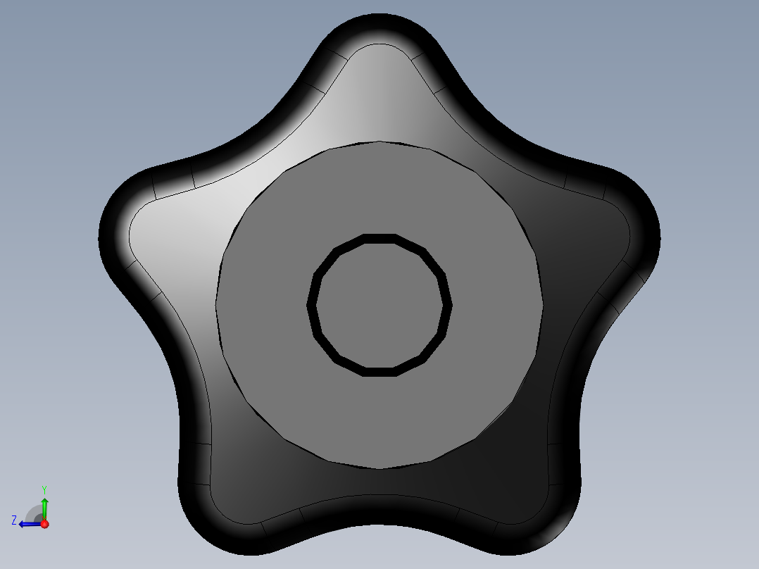 塑五星把手(鼎业)右视图