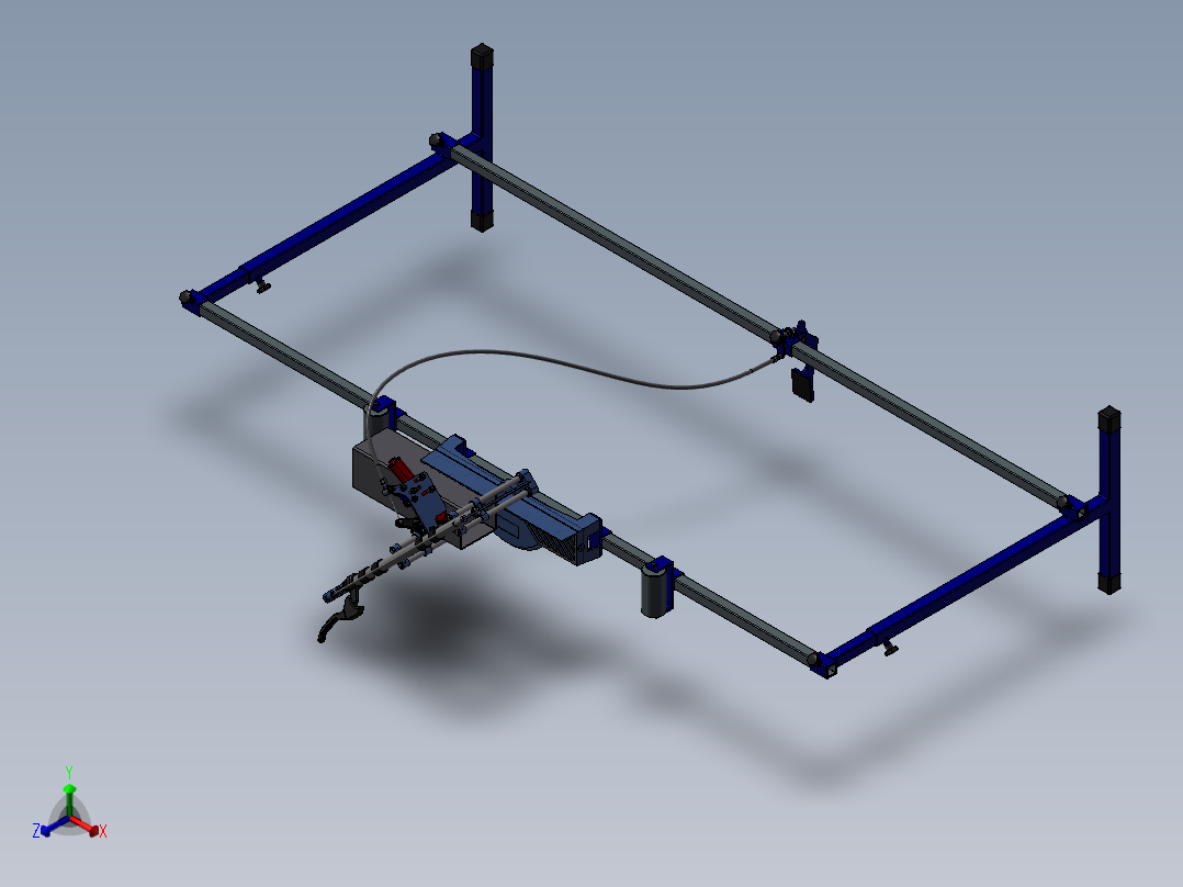 131等离子切割机床正等轴测图