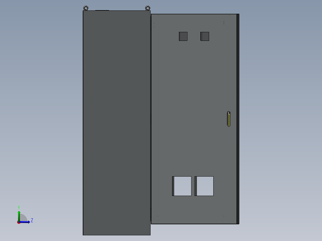 钣金柜子仿威图左视图