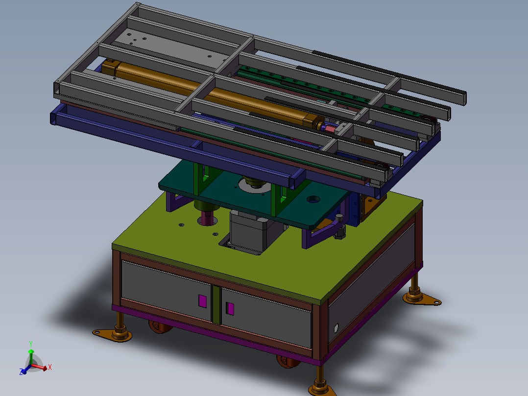 重型工件上料机3D模型