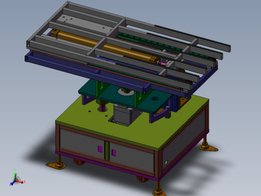重型工件上料机3D模型