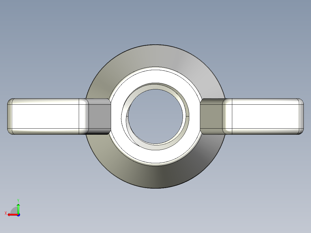 蝶形螺母-WING NUT M5 x 0.8mm Thread.IGS后视图