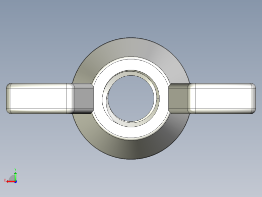 蝶形螺母-WING NUT M5 x 0.8mm Thread.IGS后视缩略图