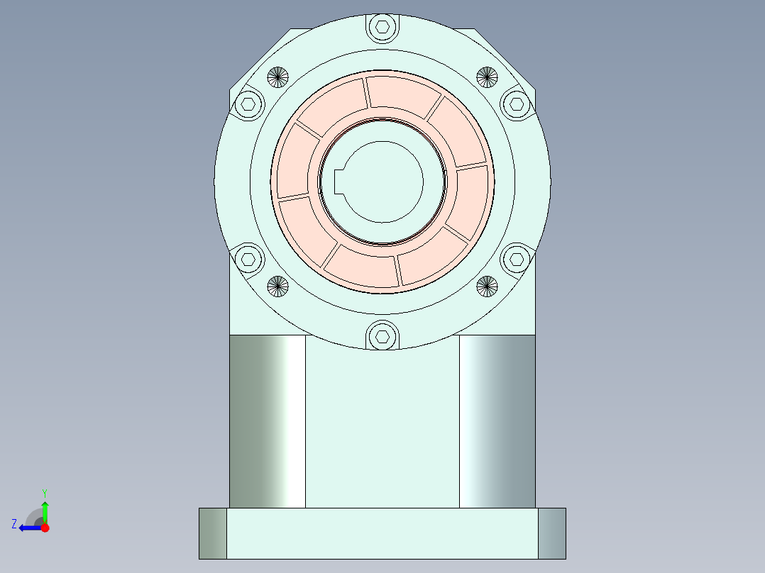 直齿孔ZPLE160-L2-LC 42-114.3-200-M12.stp右视图