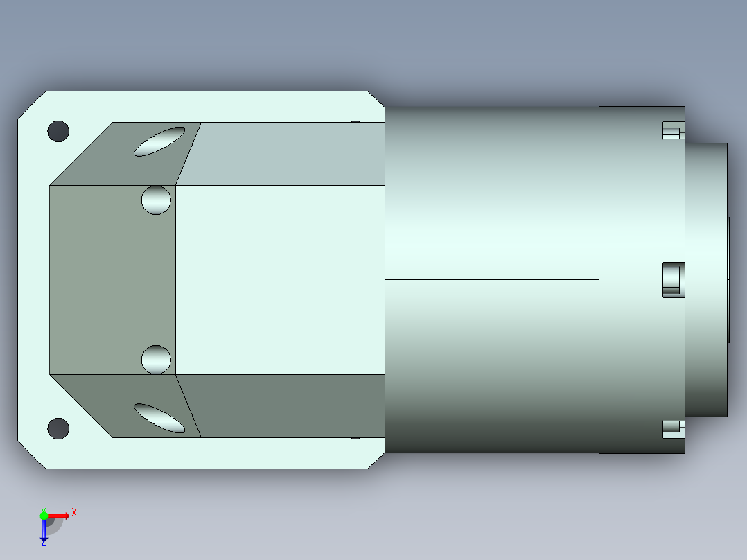 直齿孔ZPLE160-L2-LC 42-114.3-200-M12.stp俯视图