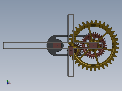 3档滑杆机构前视缩略图