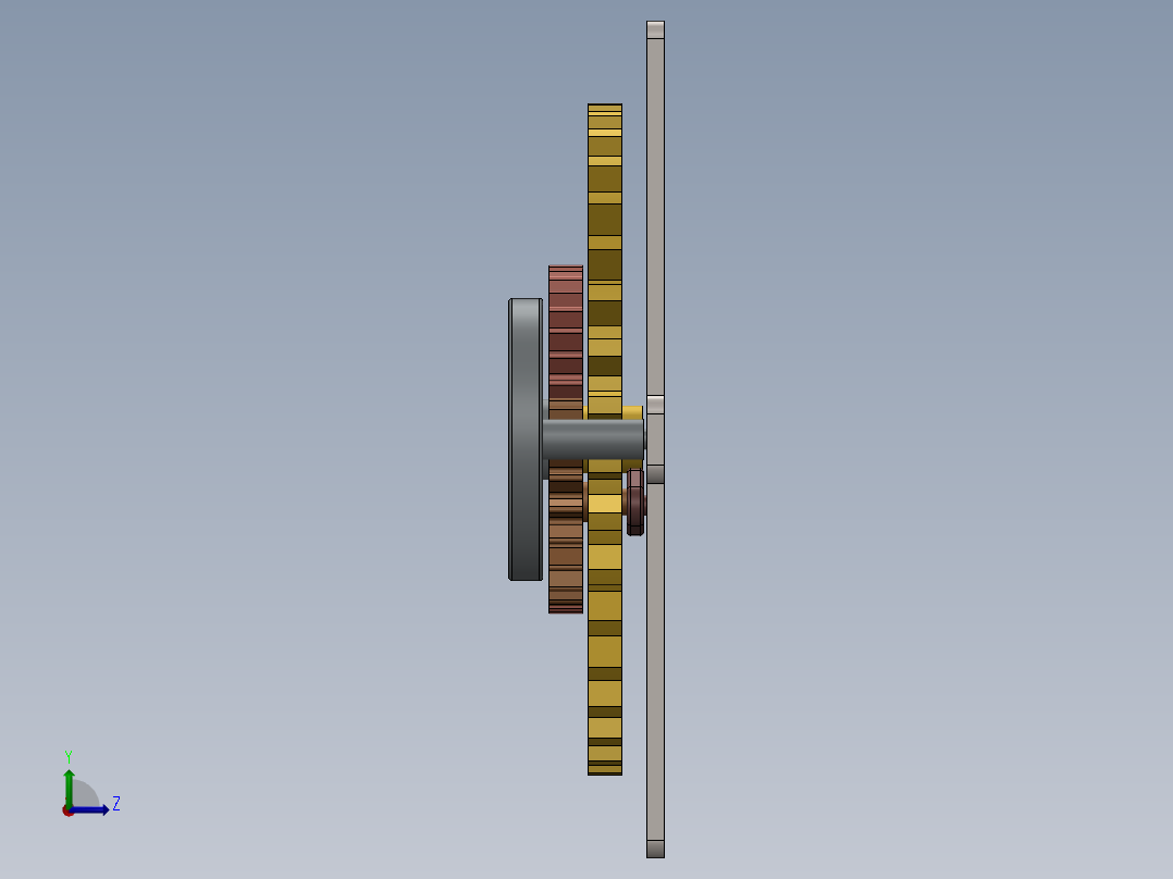 3档滑杆机构左视图