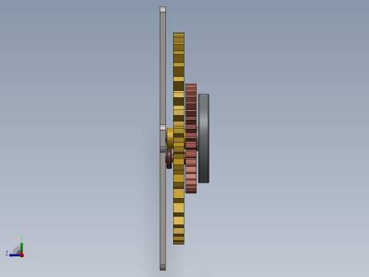 3档滑杆机构右视缩略图