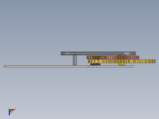 3档滑杆机构俯视缩略图