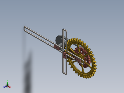 3档滑杆机构正等轴测缩略图