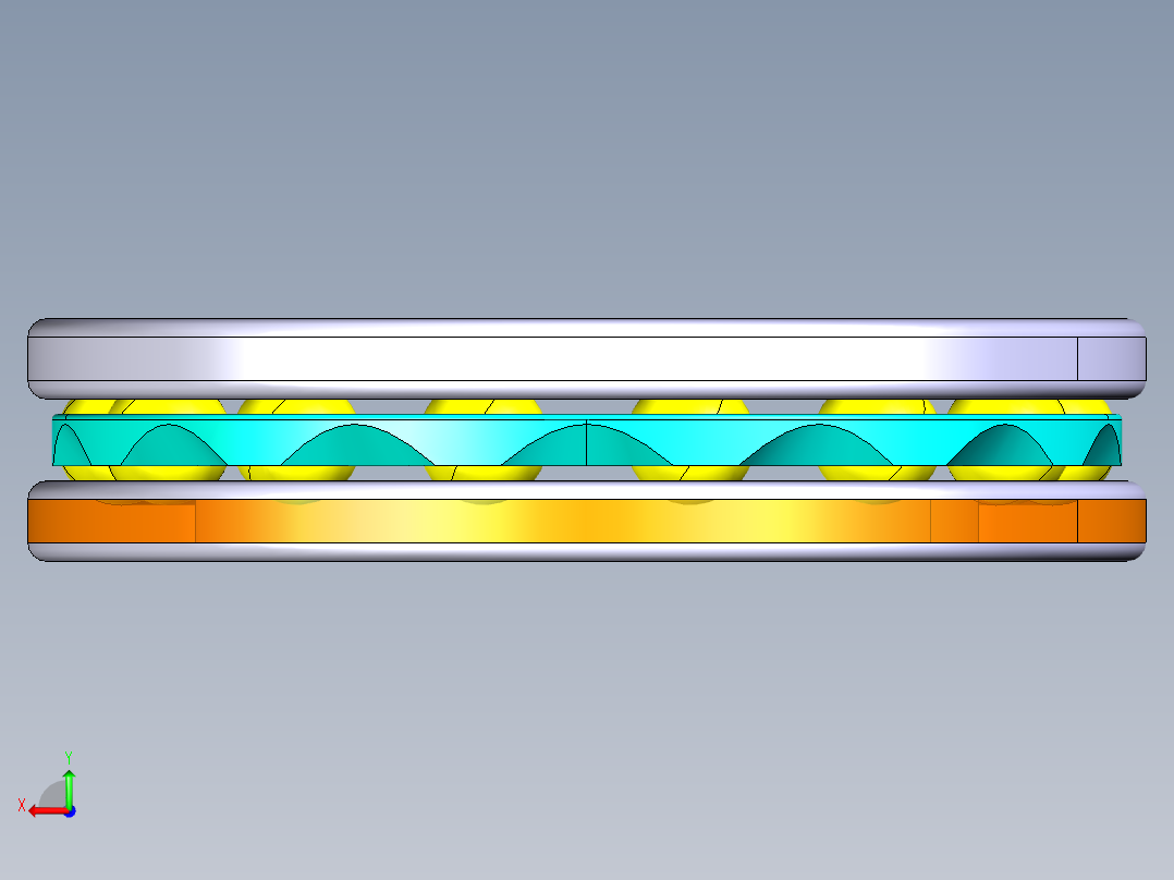 平面推力球轴承51108后视图