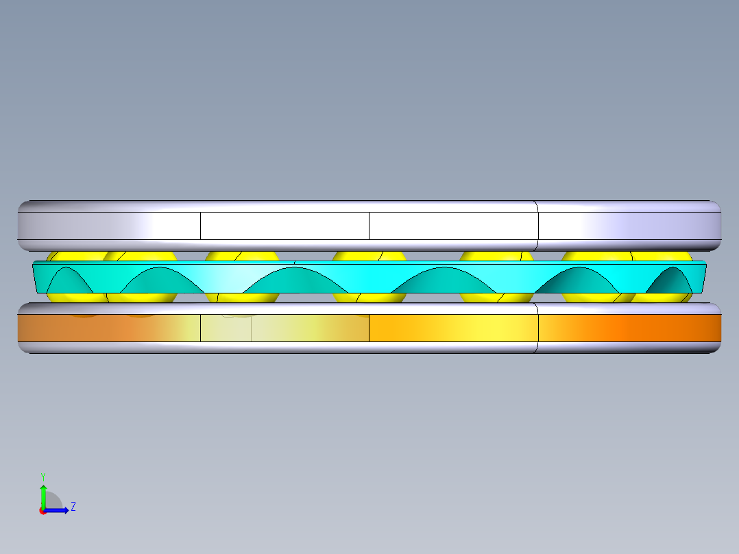 平面推力球轴承51108左视图