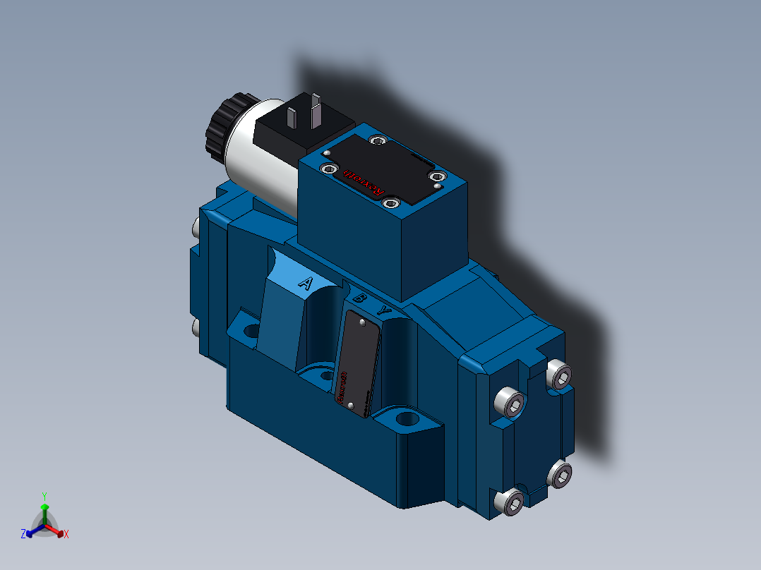 力士乐液压阀-4WEH_16-B正等轴测图