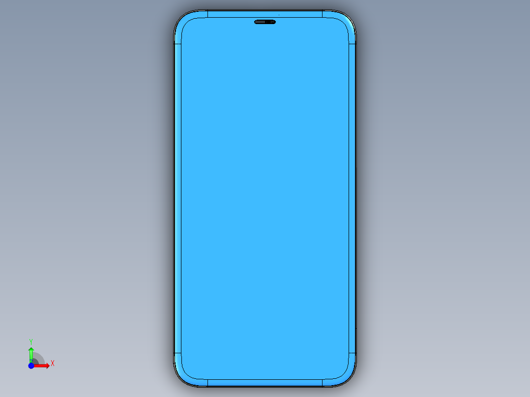 Iphone手机苹果11原版壳体结构图前视图