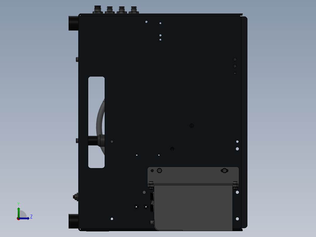 振动盘上了吹钉机构左视图