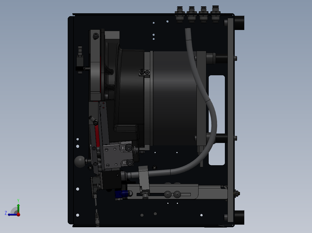 振动盘上了吹钉机构右视图