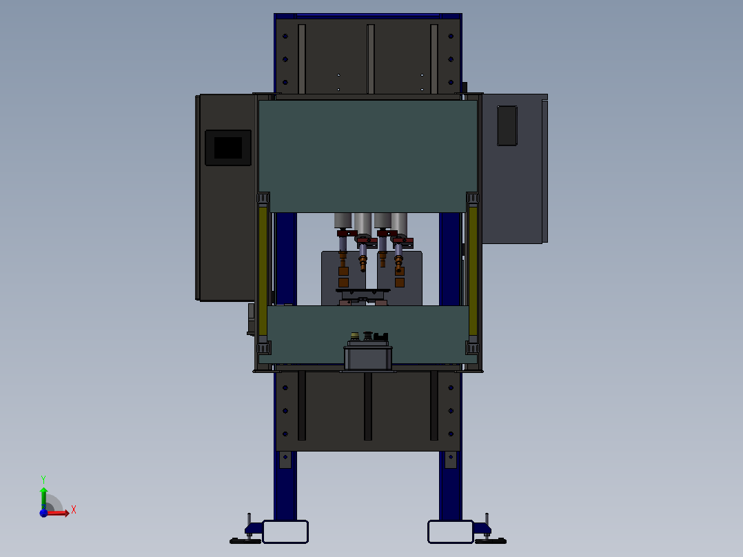 钣金件焊接机前视图