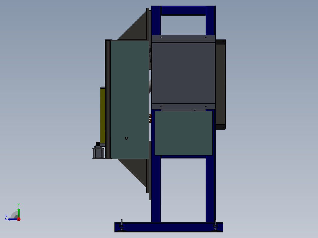 钣金件焊接机右视图