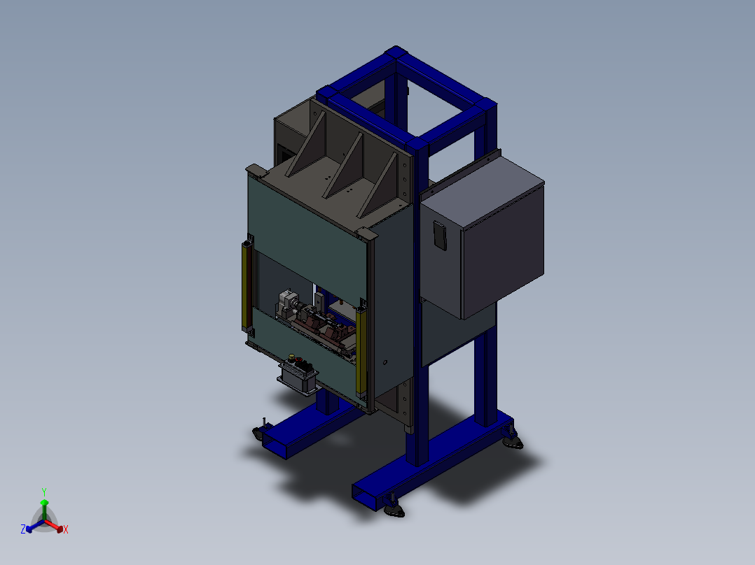 钣金件焊接机正等轴测图