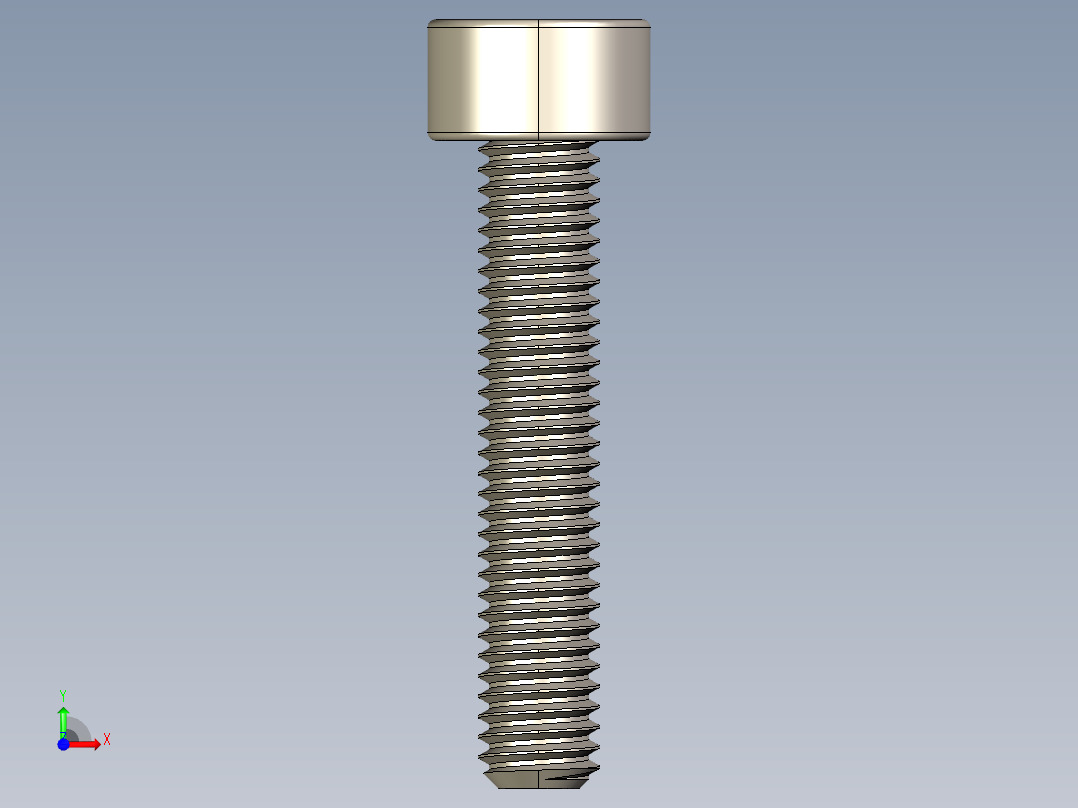 Screw_DIN_912_M3x16F_A2.STEP公制内六角螺钉前视图