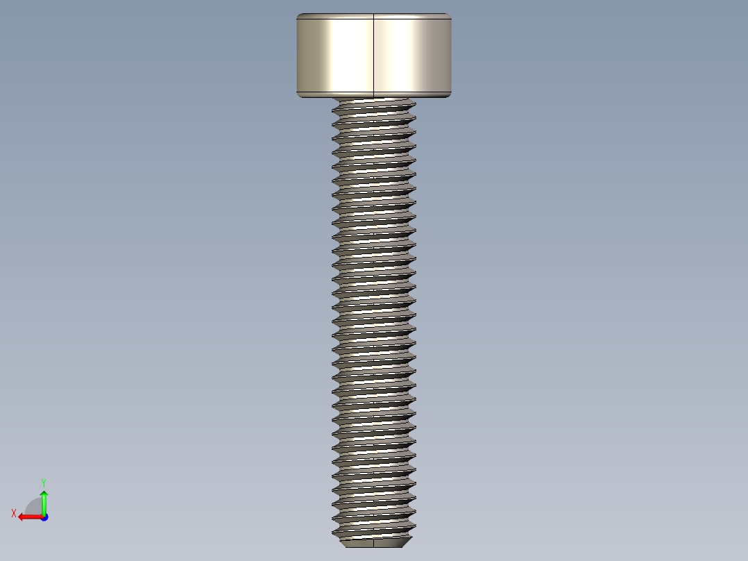 Screw_DIN_912_M3x16F_A2.STEP公制内六角螺钉后视图