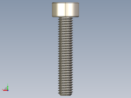 Screw_DIN_912_M3x16F_A2.STEP公制内六角螺钉后视缩略图