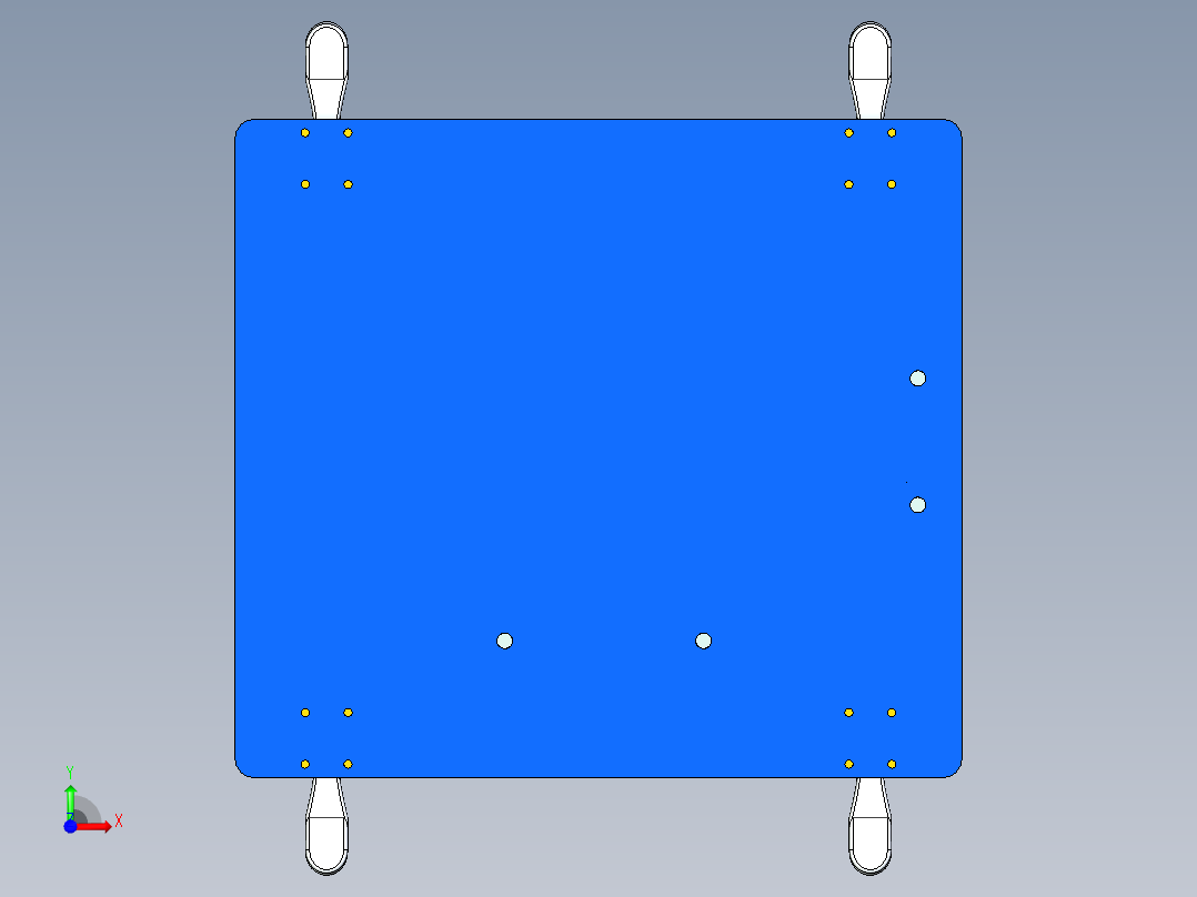 键盘外壳检测外长宽检具前视图