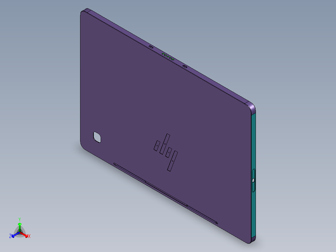 一款平板电脑外壳铣四周侧孔程序模型