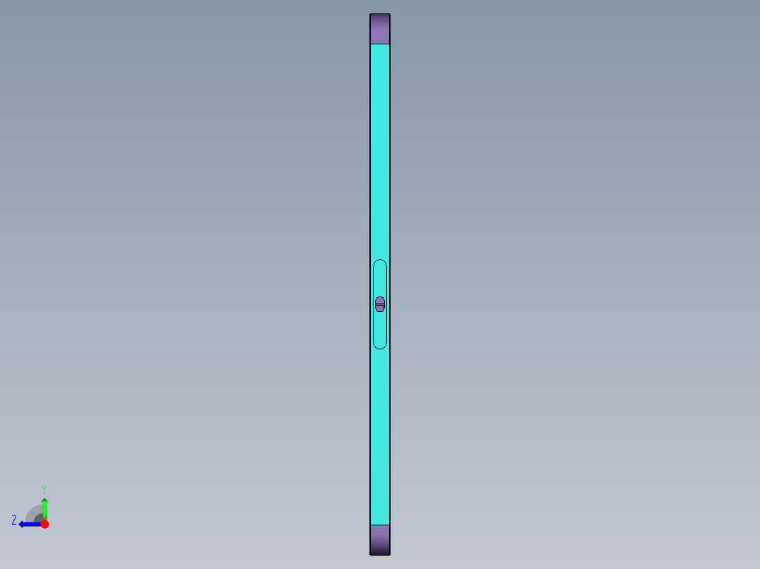 一款平板电脑外壳铣四周侧孔程序模型右视图
