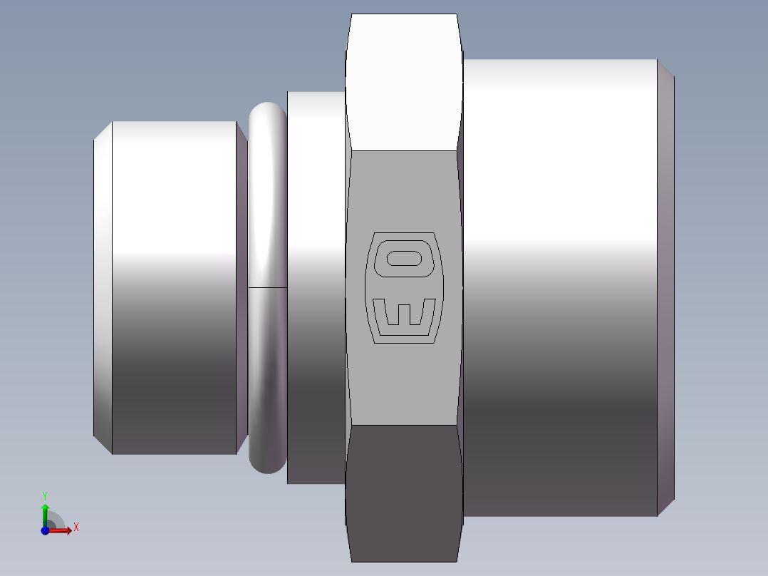 美制O圈密封接头、1CO-26-08前视图