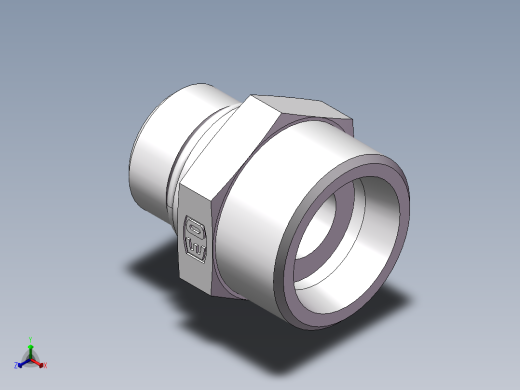 美制O圈密封接头、1CO-26-08正等轴测缩略图