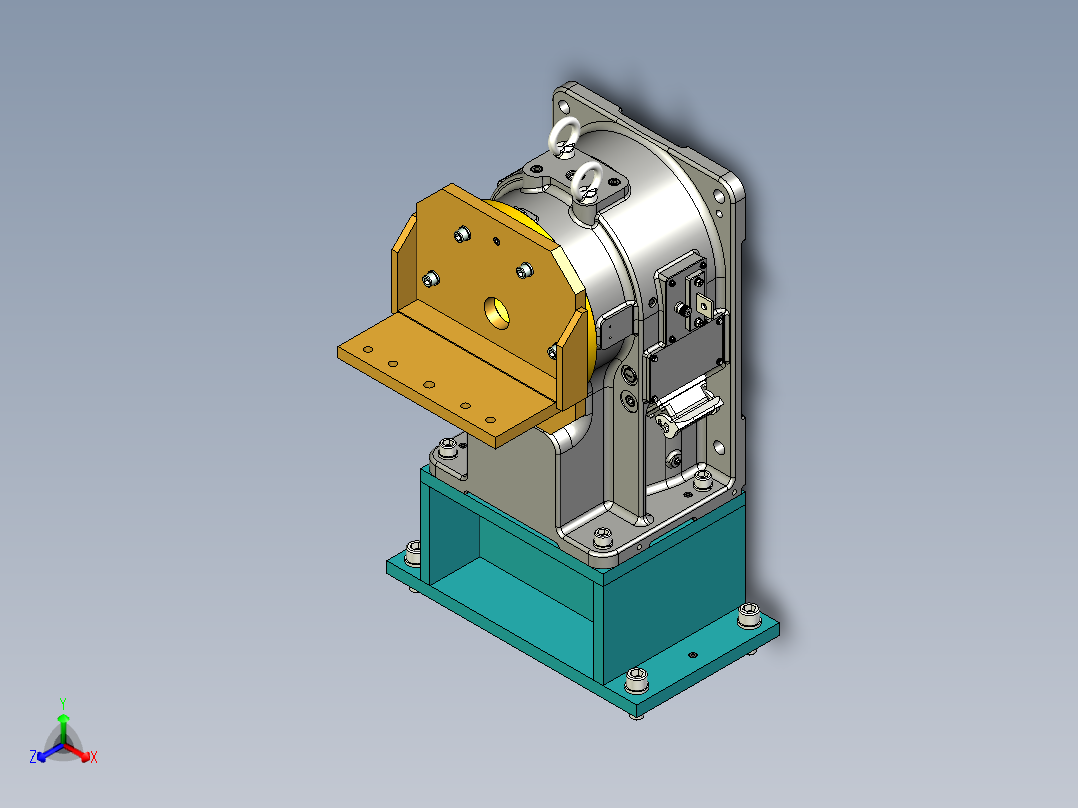 翻转变位机正等轴测图