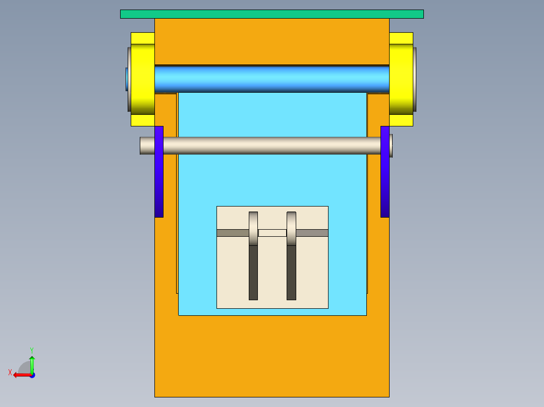 翻板卸灰阀后视图
