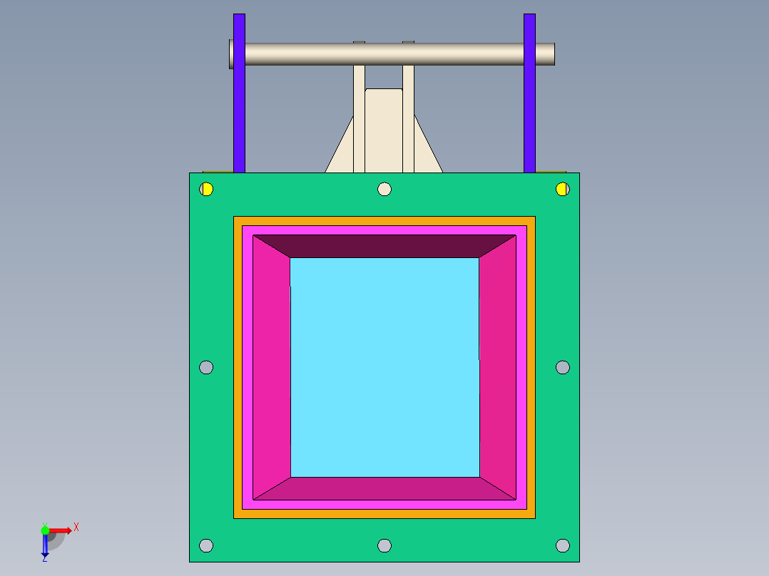翻板卸灰阀俯视图