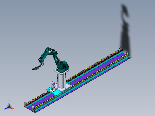 机器人移动地轨正等轴测缩略图