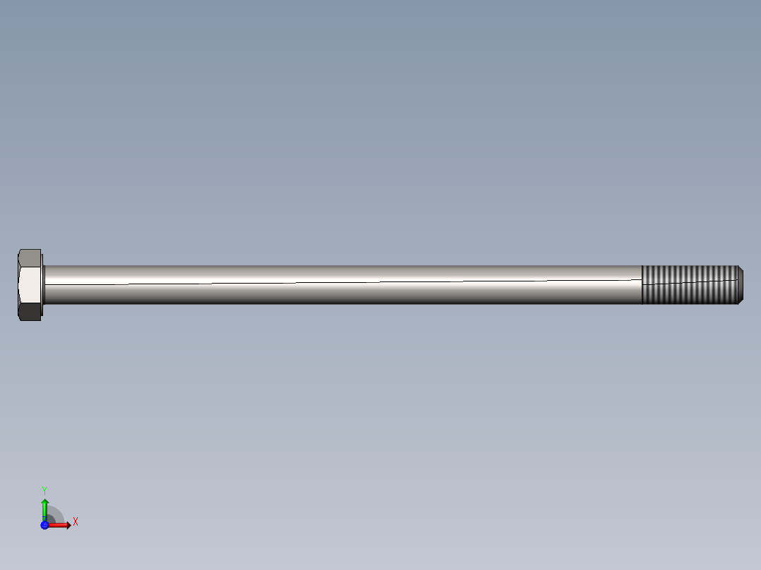 GB／T5780-2000 六角头螺栓C级M10×180前视图