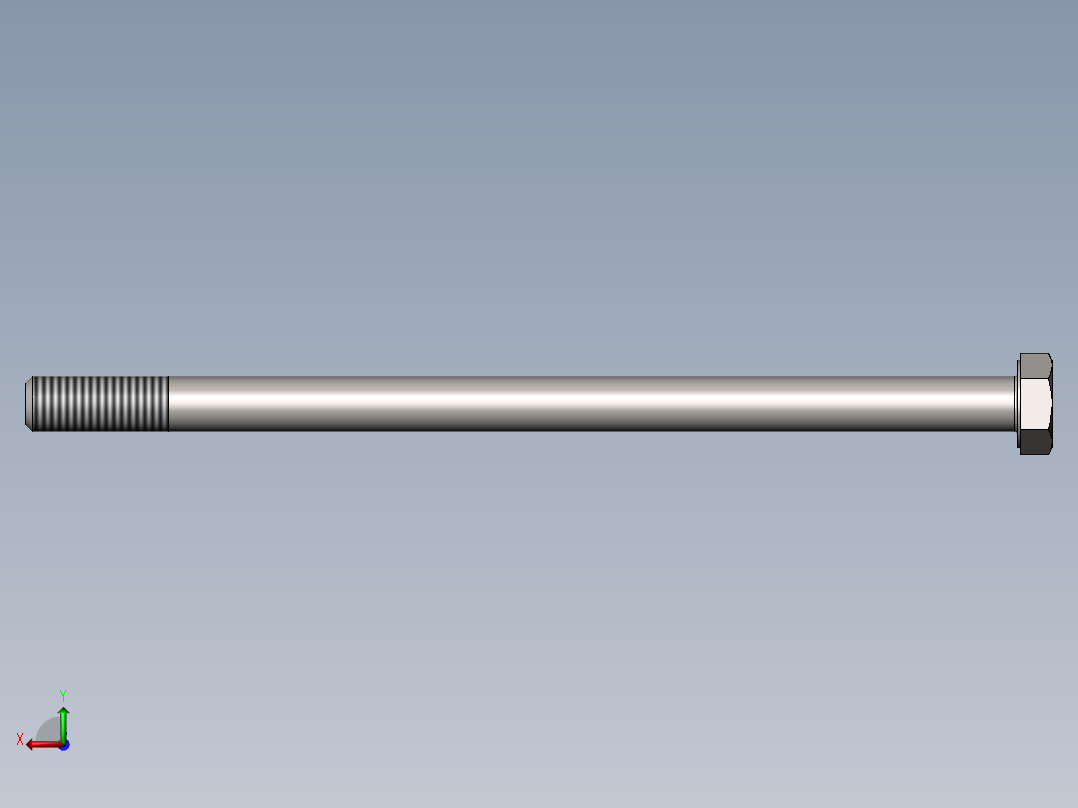 GB／T5780-2000 六角头螺栓C级M10×180后视图