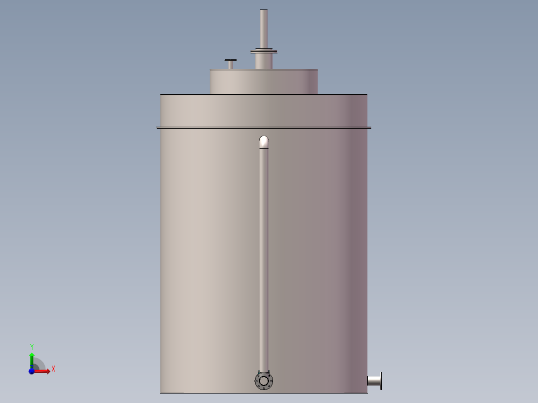 压力容积、餐厨垃圾热交换器前视图