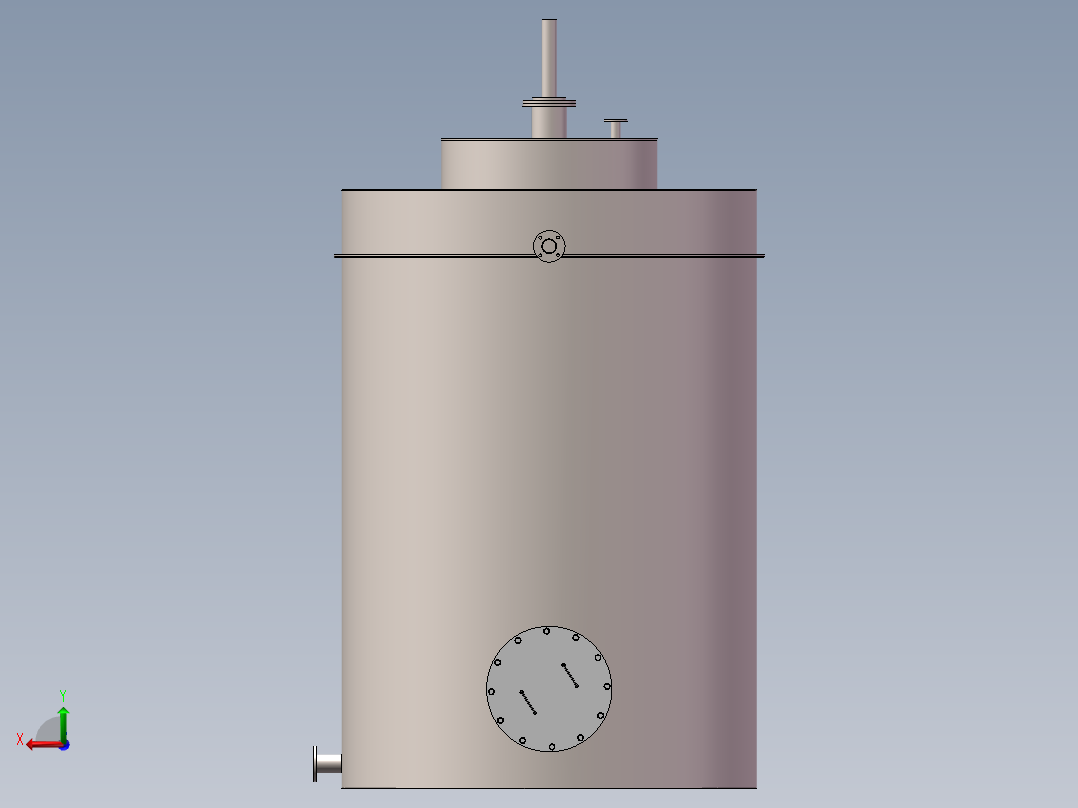 压力容积、餐厨垃圾热交换器后视图