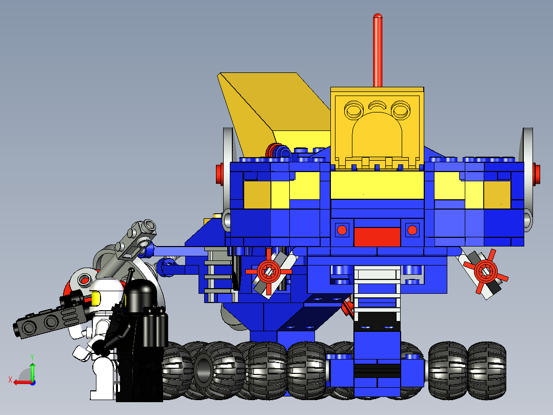 A3003953-乐高积木 6928 铀搜索车后视图