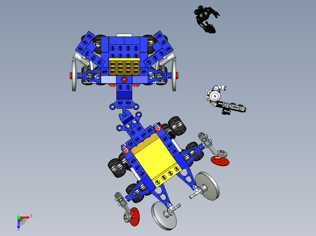 A3003953-乐高积木 6928 铀搜索车俯视图