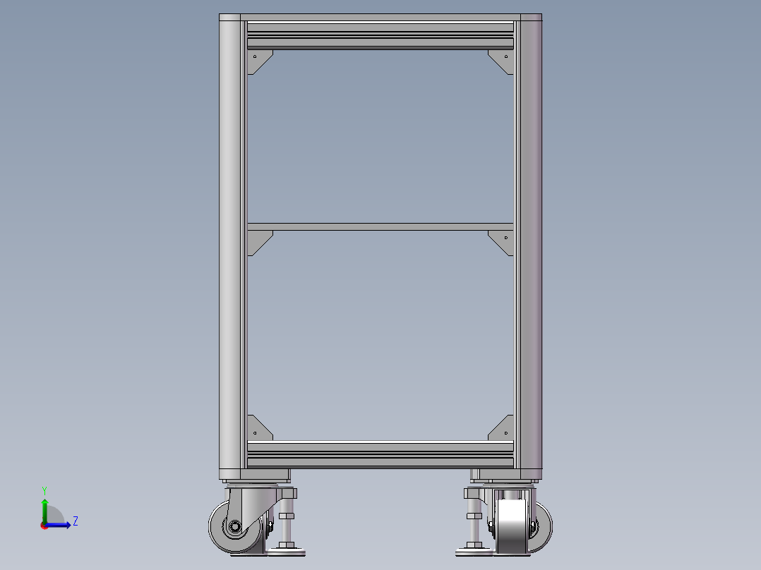 货架、可移动工作台架左视图