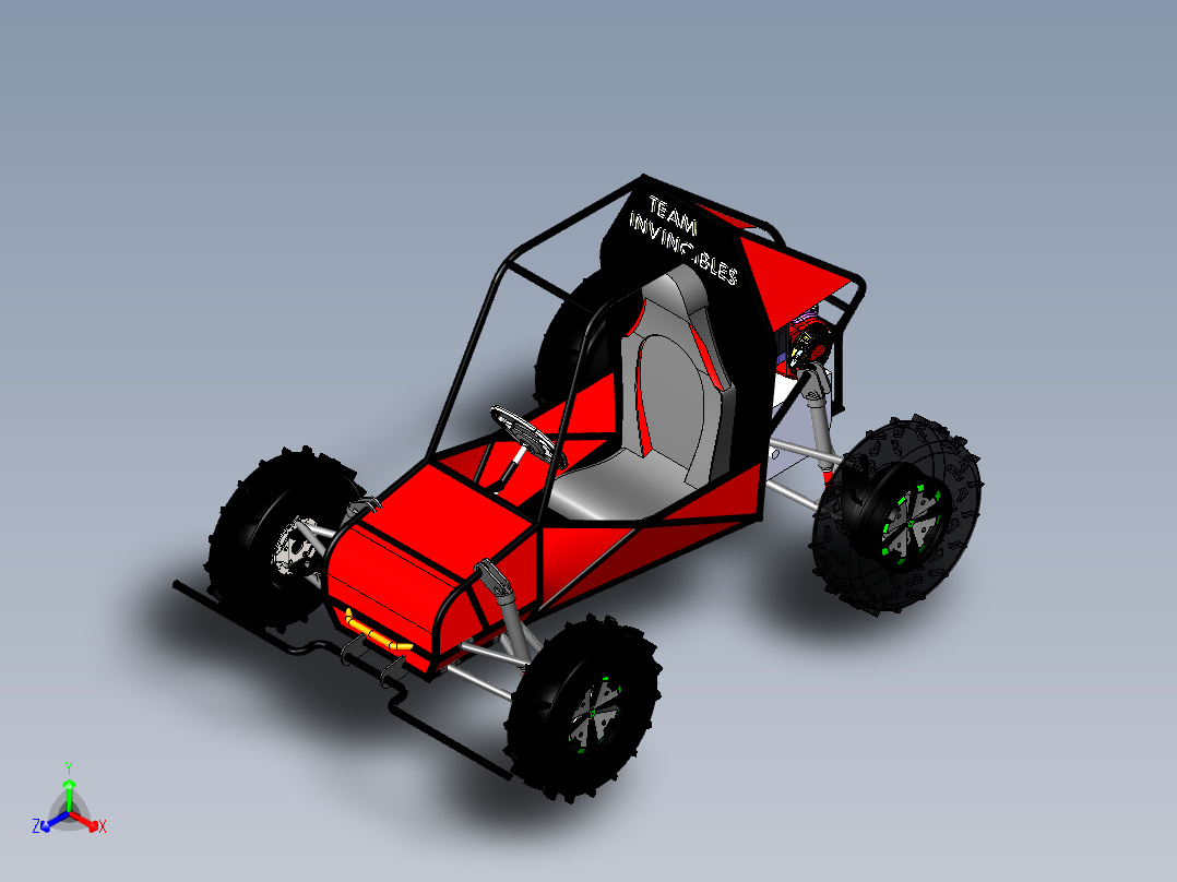 A3003937-卡丁车 ATV越野车正等轴测图