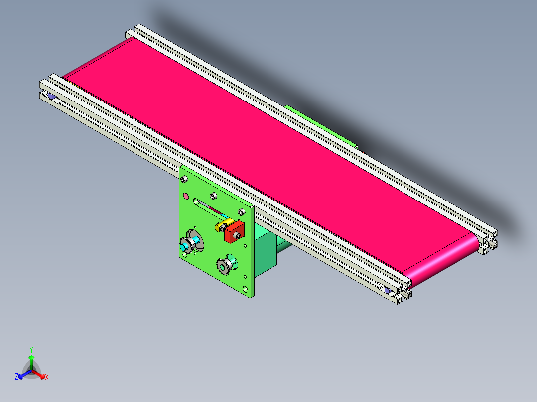 中间驱动传送带