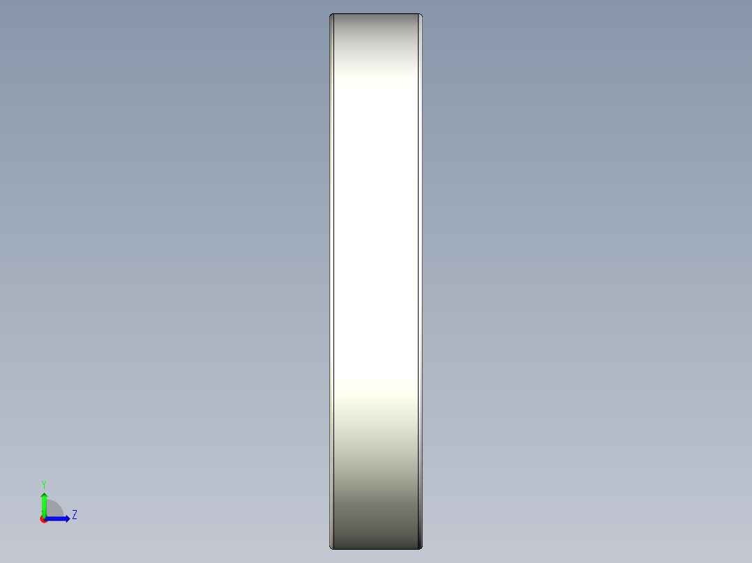 完整的公制6200-2RS，双密封轴承库SolidWorks和Step模型左视图